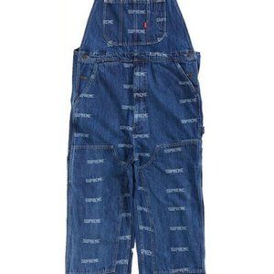 Supreme Logo Denim Overalls